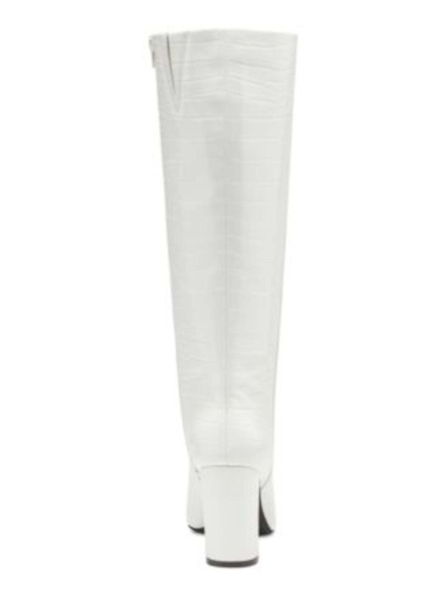 INC Womens White Crocodile Paiton Pointed Toe Block Heel Zip-Up Dress Boots 8 M - Picture 2 of 11