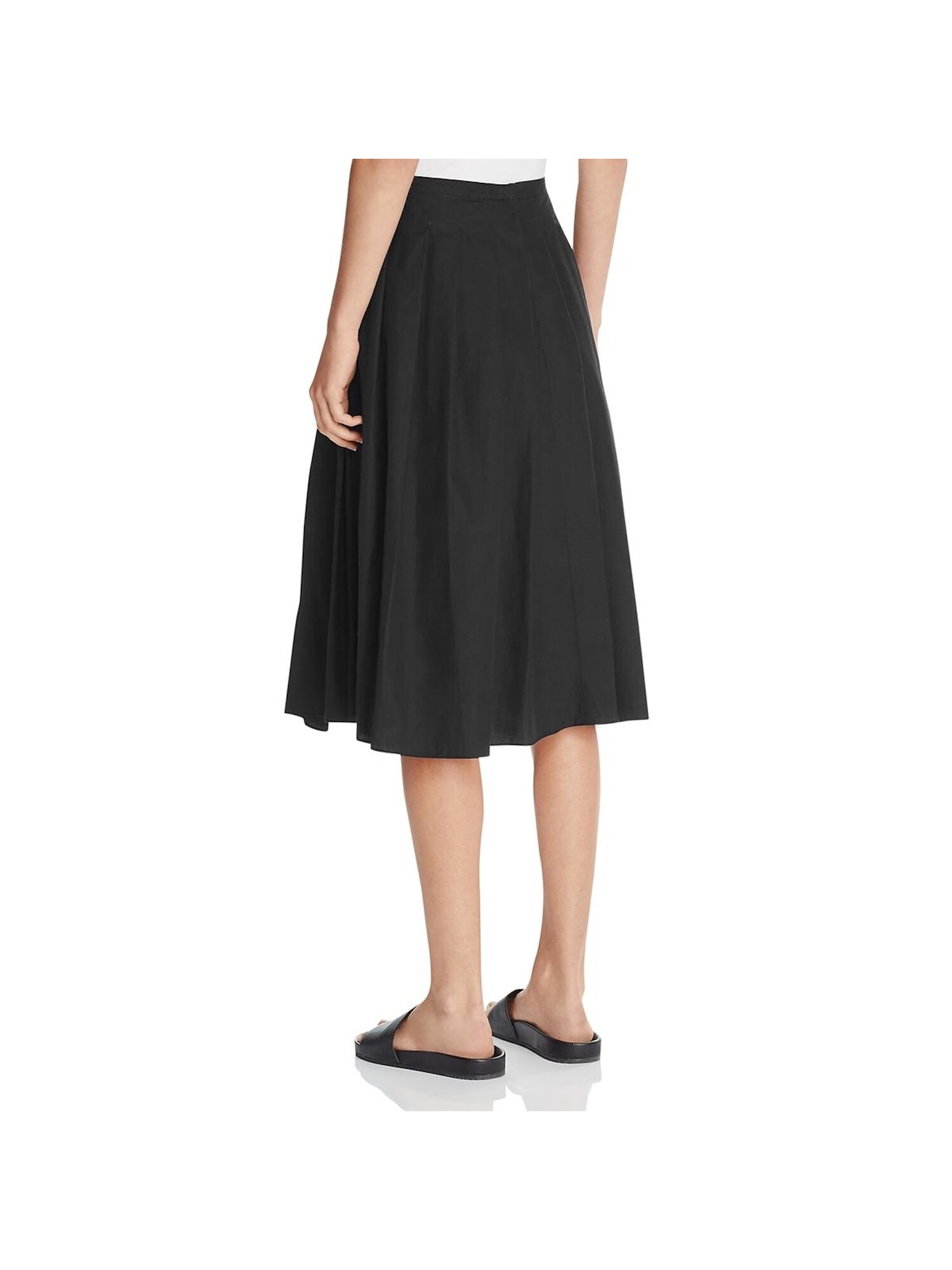 plain black knee length skirt