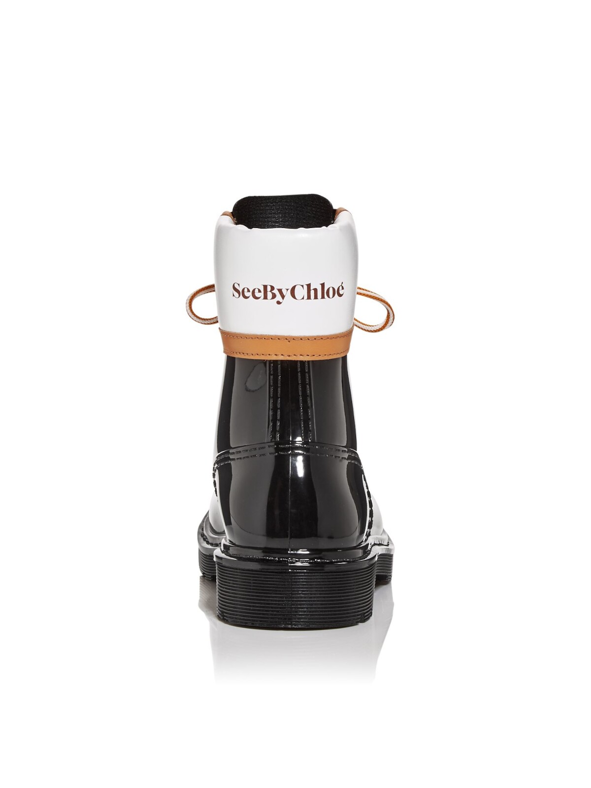 SEE BY CHLOE Womens Black Waterproof Florrie Round Toe Block Heel Rain Boots 36 detailed image 2