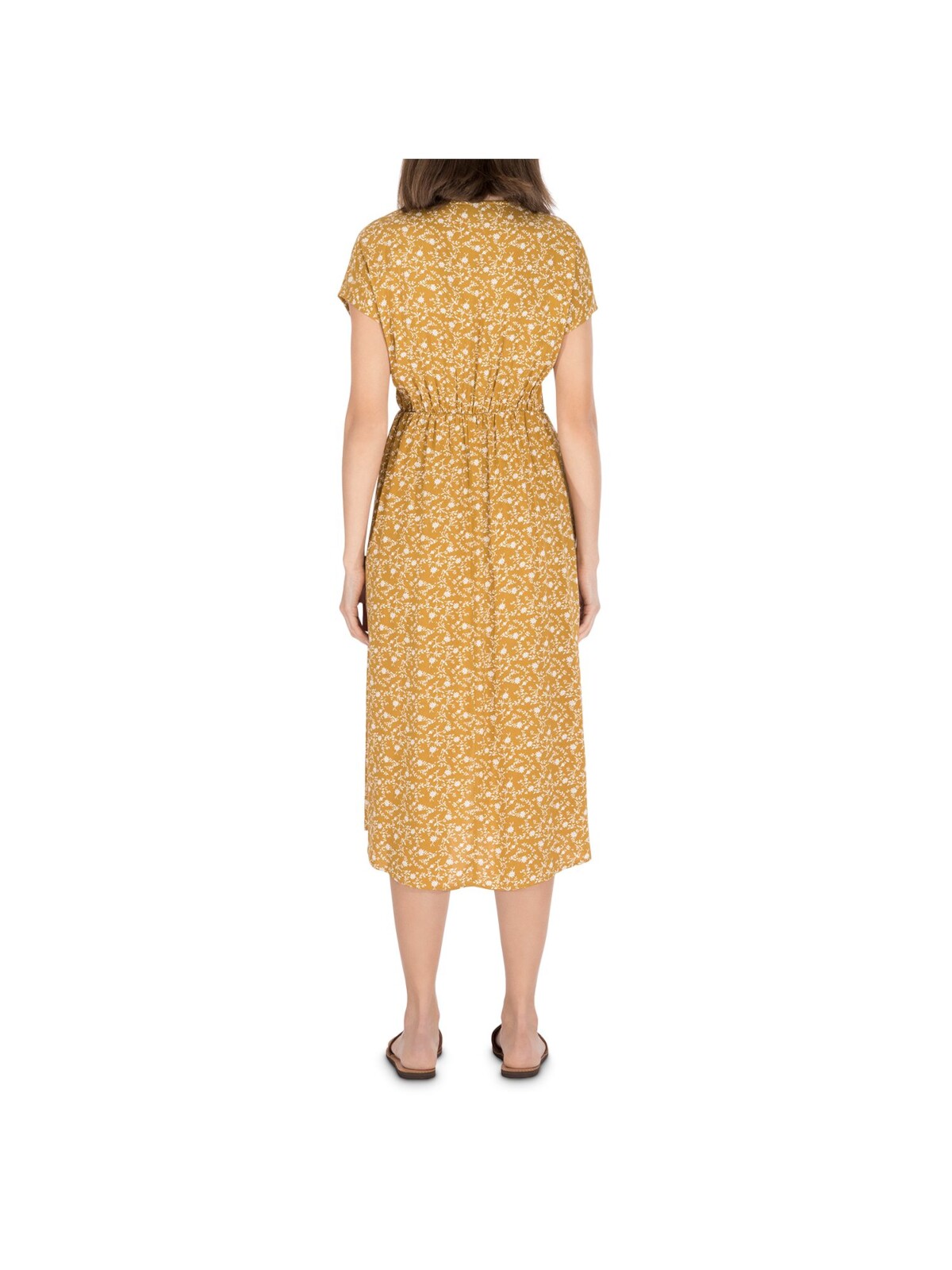 B COLLECTION Womens Short Sleeve Split Midi Fit + Flare Dress - Picture 8 of 12