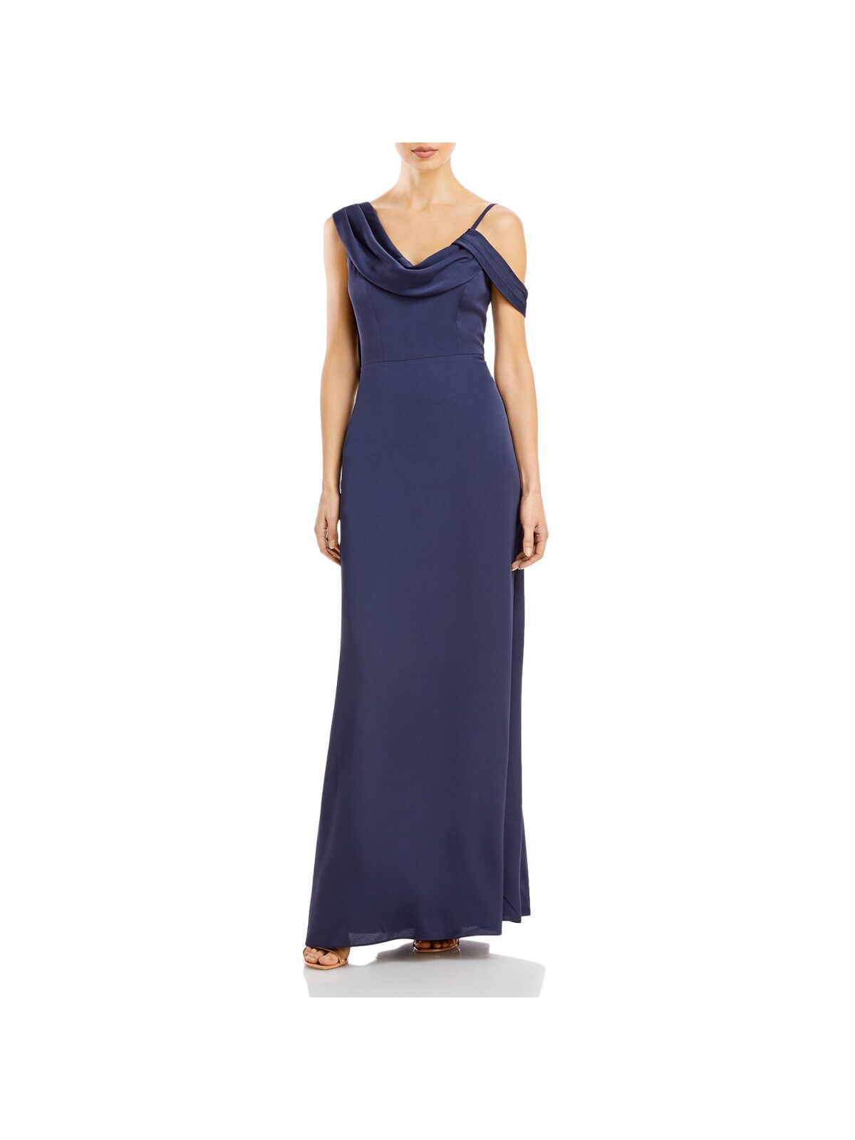 AQUA FORMAL Womens Adjustable Sleeveless Full-Length Evening Gown Dress - Picture 10 of 27