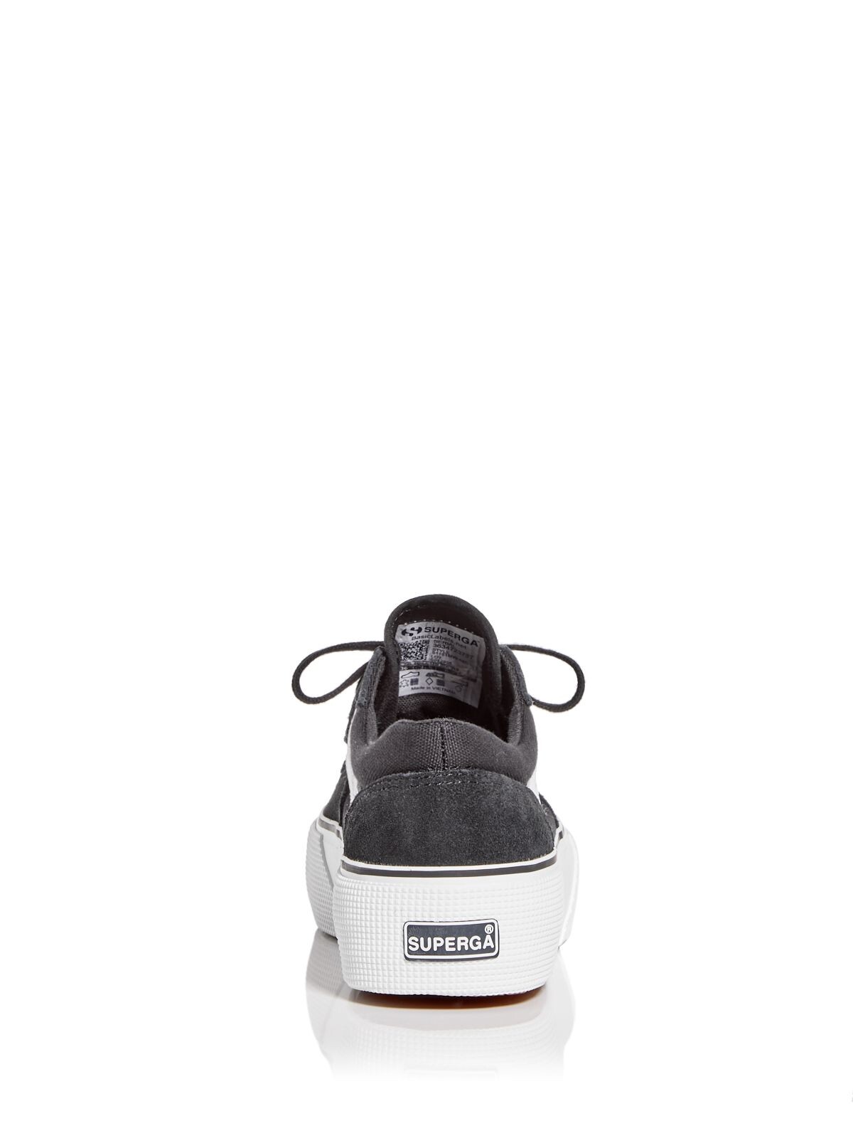 

SUPERGA Женские черные кожаные спортивные кроссовки Revolley с круглым носком на платформе, Черный, S1151MW