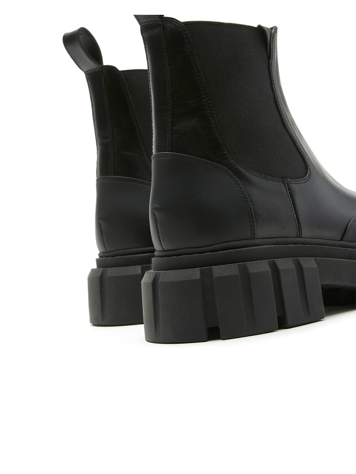 

C LA CANADIENNE Женские черные кожаные ботильоны с язычком Kyree Toe Block Heel, Черный, 2423002