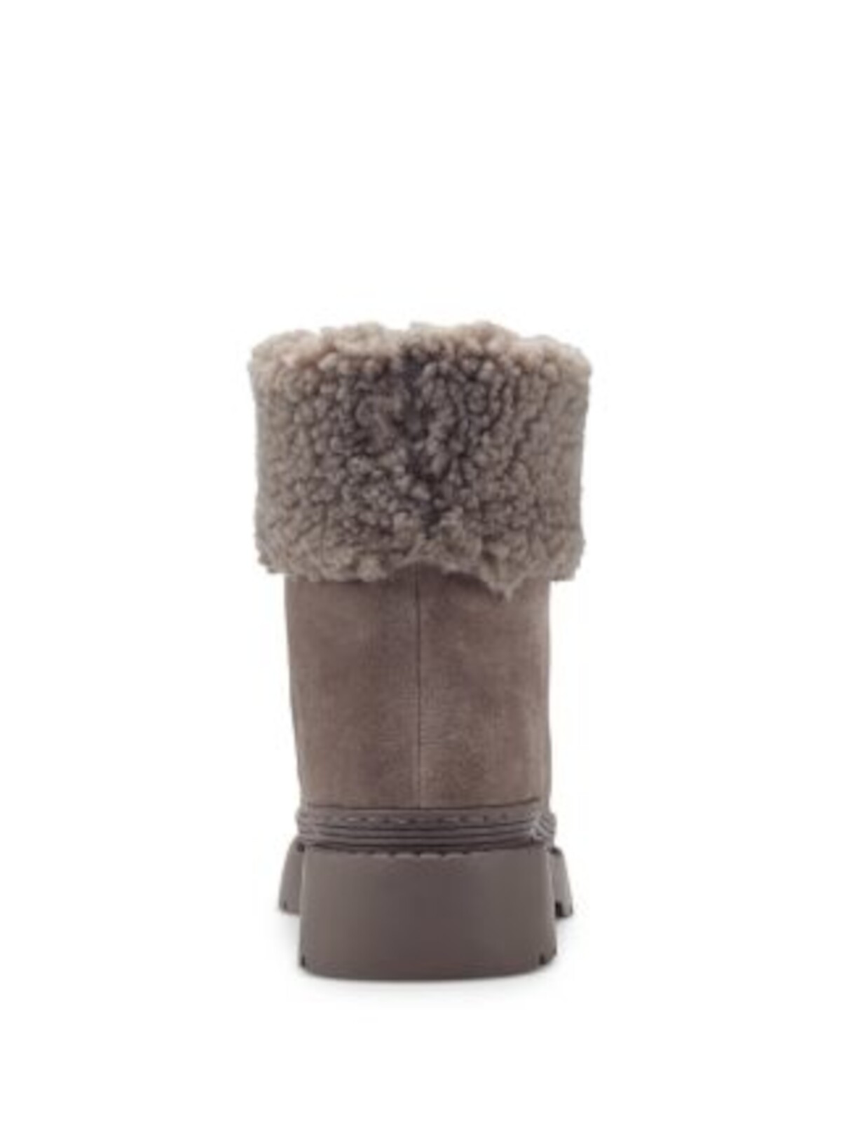 MARC FISHER LTD Womens Beige 1" Platform Faux-Shearling Vina Winter Boots 9 M detailed image 2