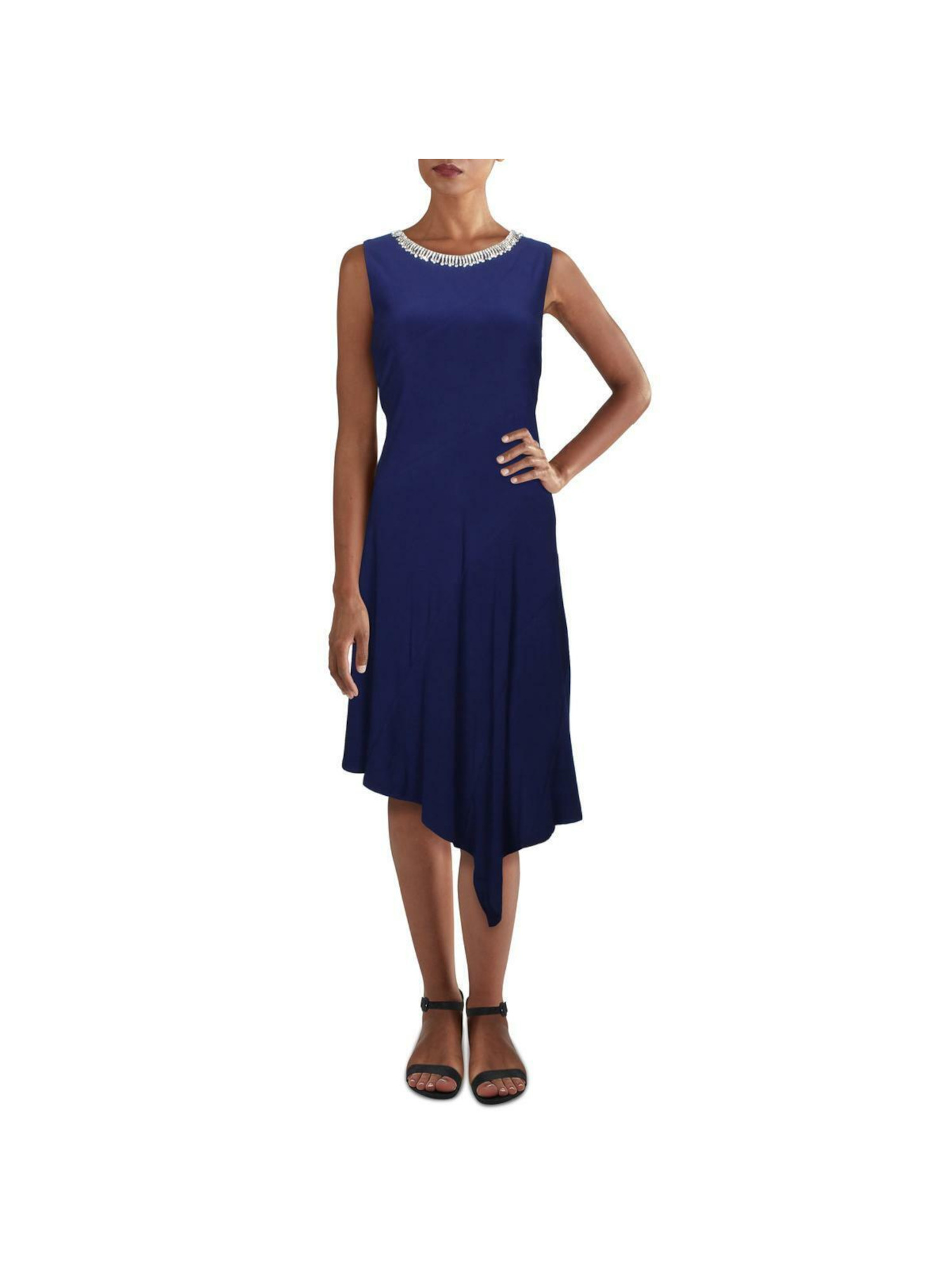MSK Womens Sleeveless Below The Knee Evening Fit + Flare Dress - Picture 7 of 9