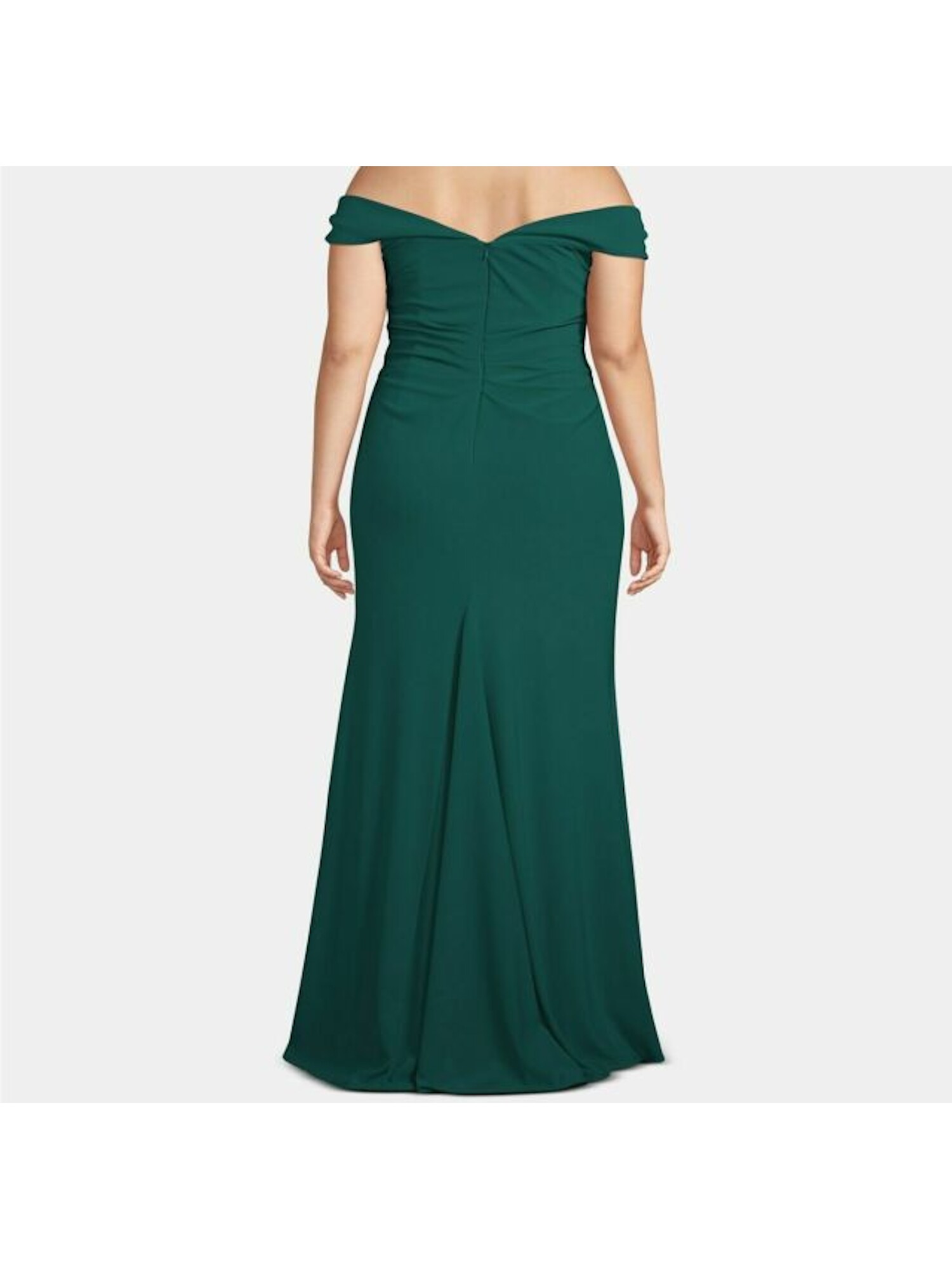 XSCAPE Womens Green FullLength Fit + Flare Formal Dress Size 14W Plus