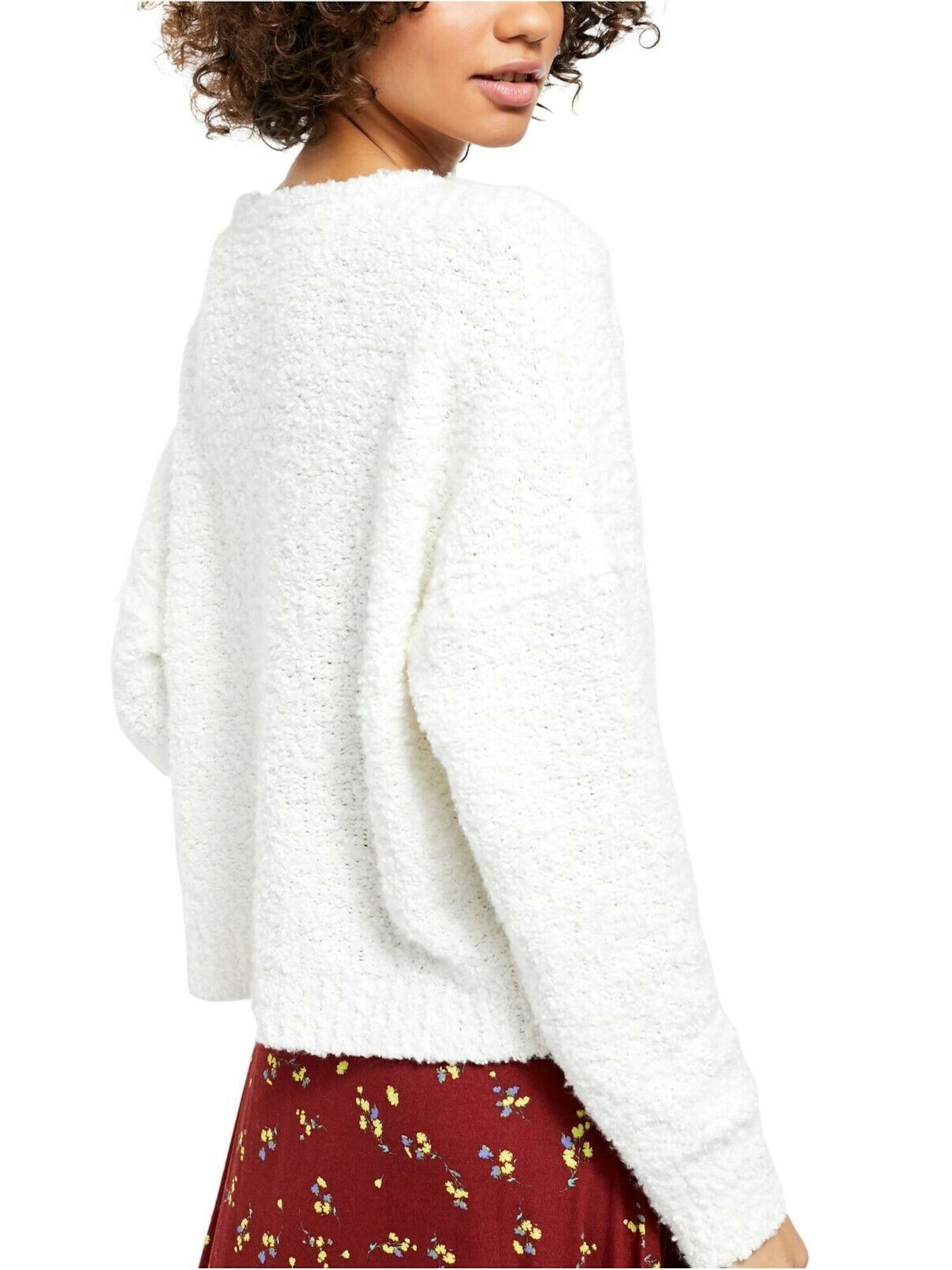 white long sleeve sweater crop top