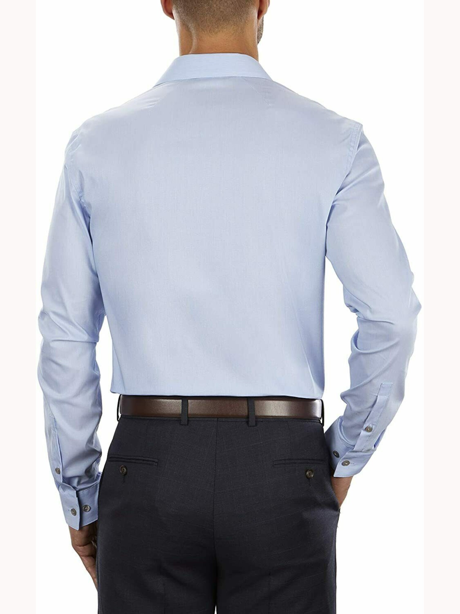 COLE Mens Light Blue Solid Dress Shirt Slim Size 17 36/37 eBay