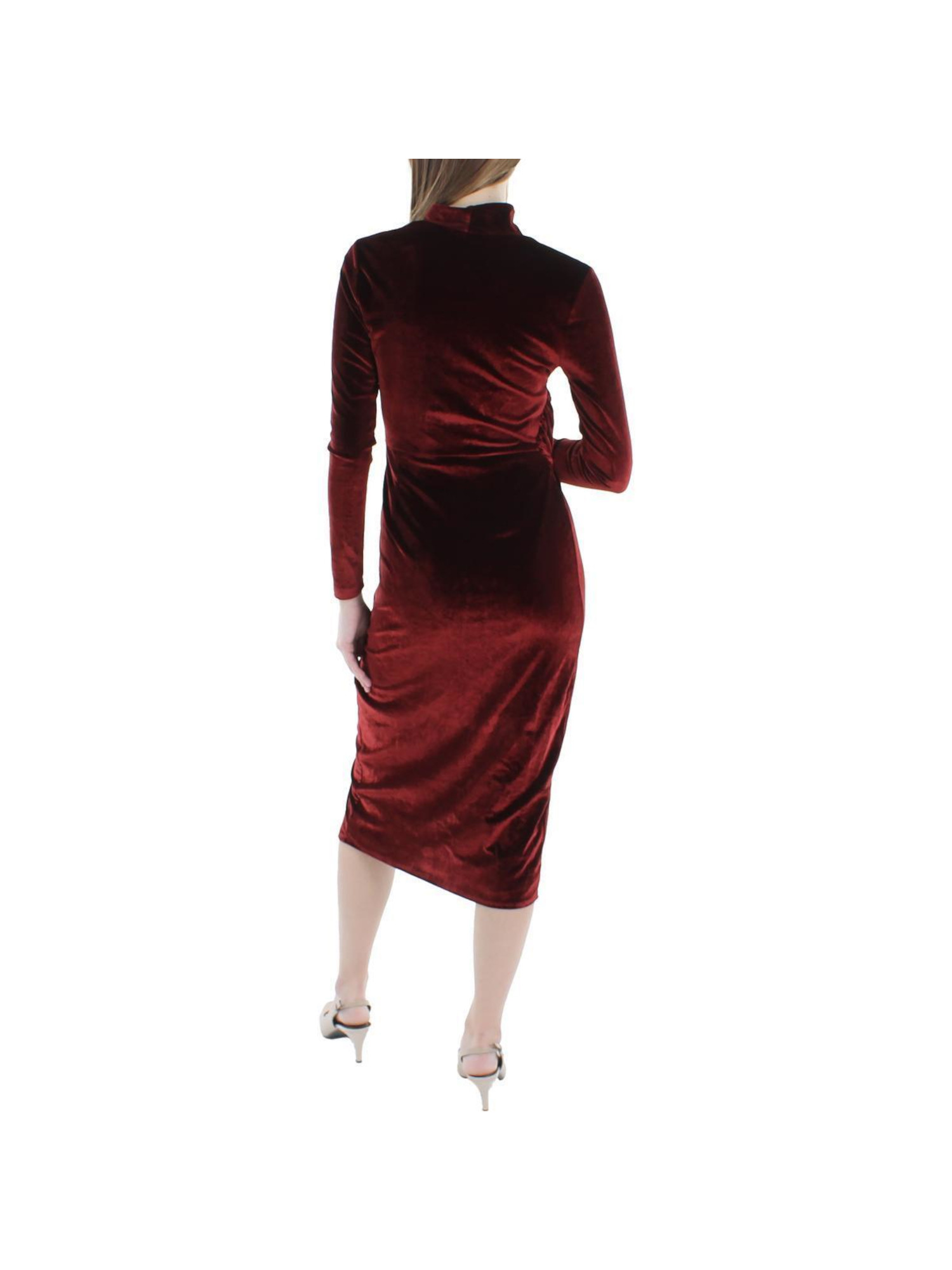 RACHEL RACHEL ROY Womens Long Sleeve Midi Evening Faux Wrap Dress - Picture 14 of 18