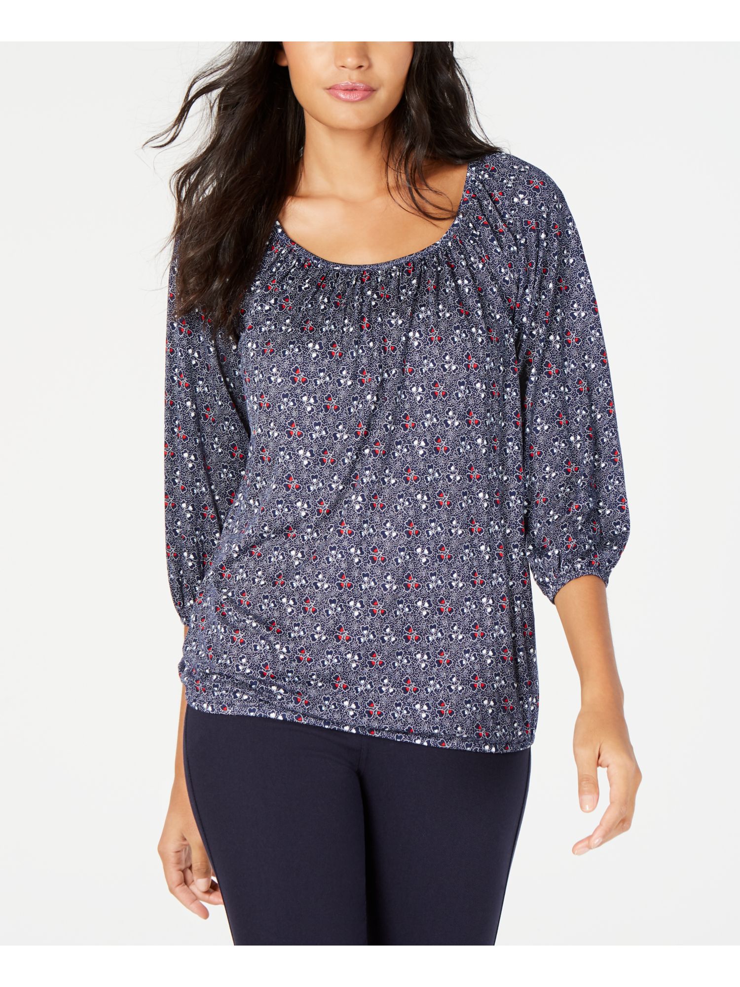 michael kors blue blouse