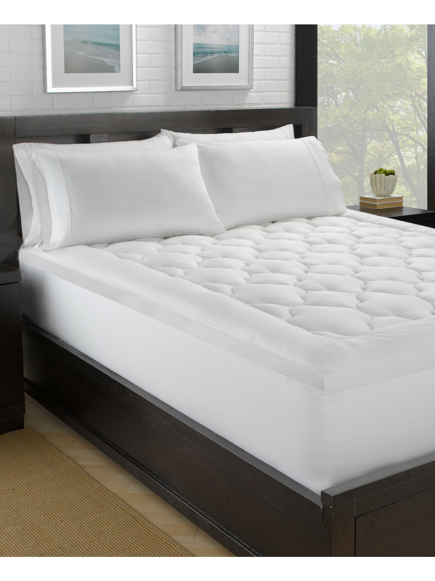 ELLAJAYNE Lofty White Fiber Filled Oversize 300 Thread Count All