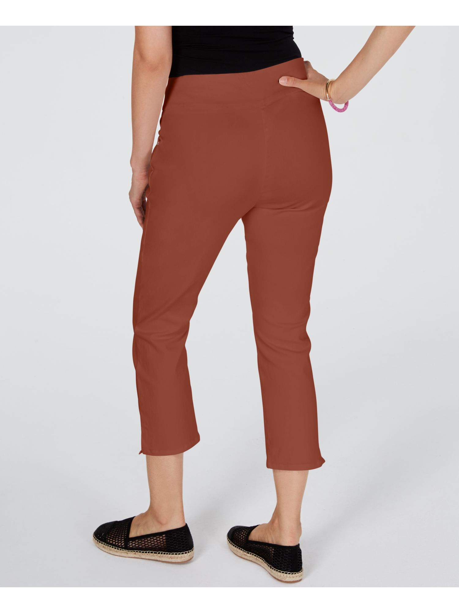 INC 60 Womens New 0121 Brown Pullon Casual Pants 14 B+B eBay