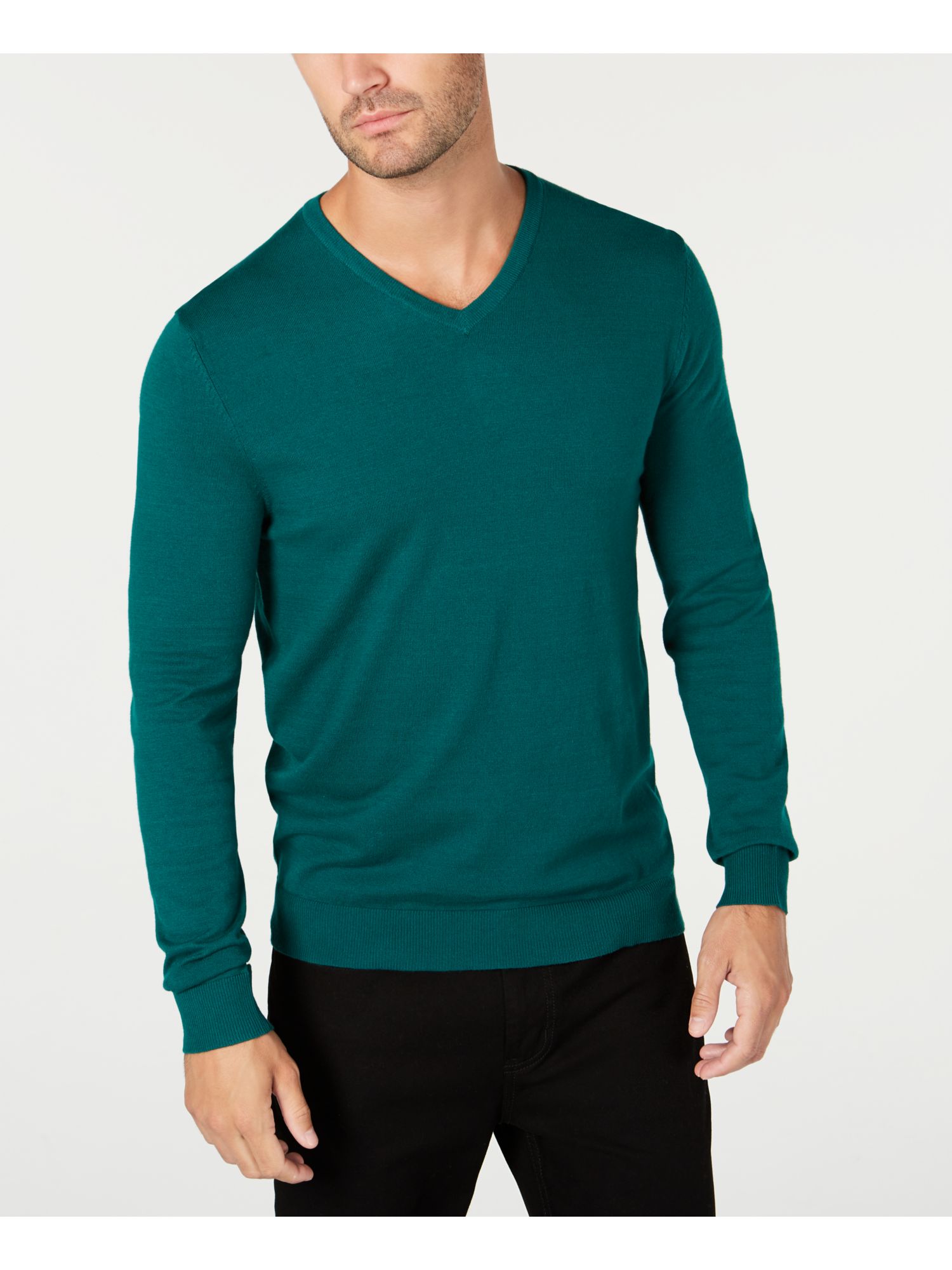 ALFANI Mens Green V Neck Sweater Size L 732997169506 eBay