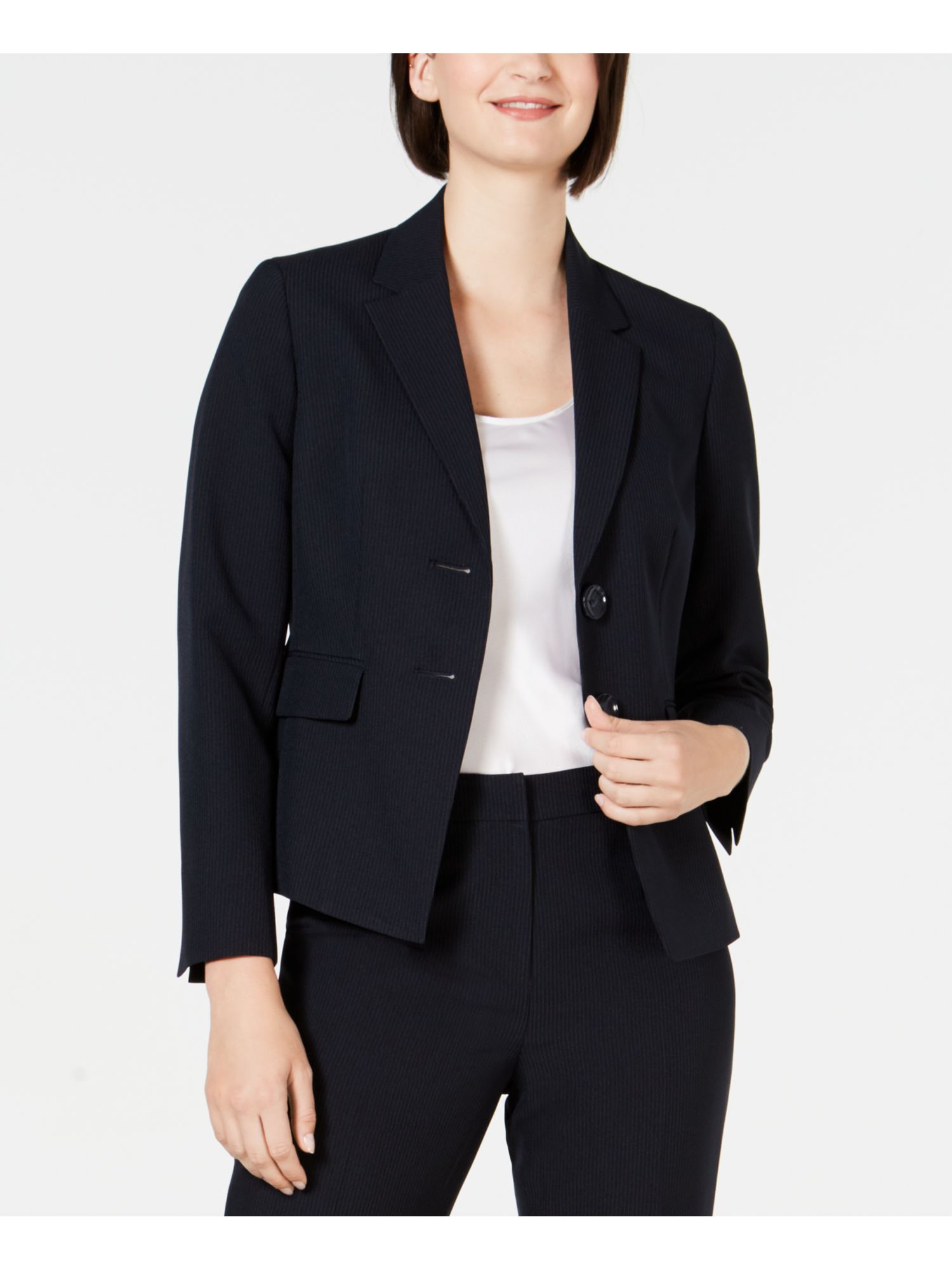 LE SUIT 79 Womens New Navy Pinstripe Suit Wear To Work Jacket 14P