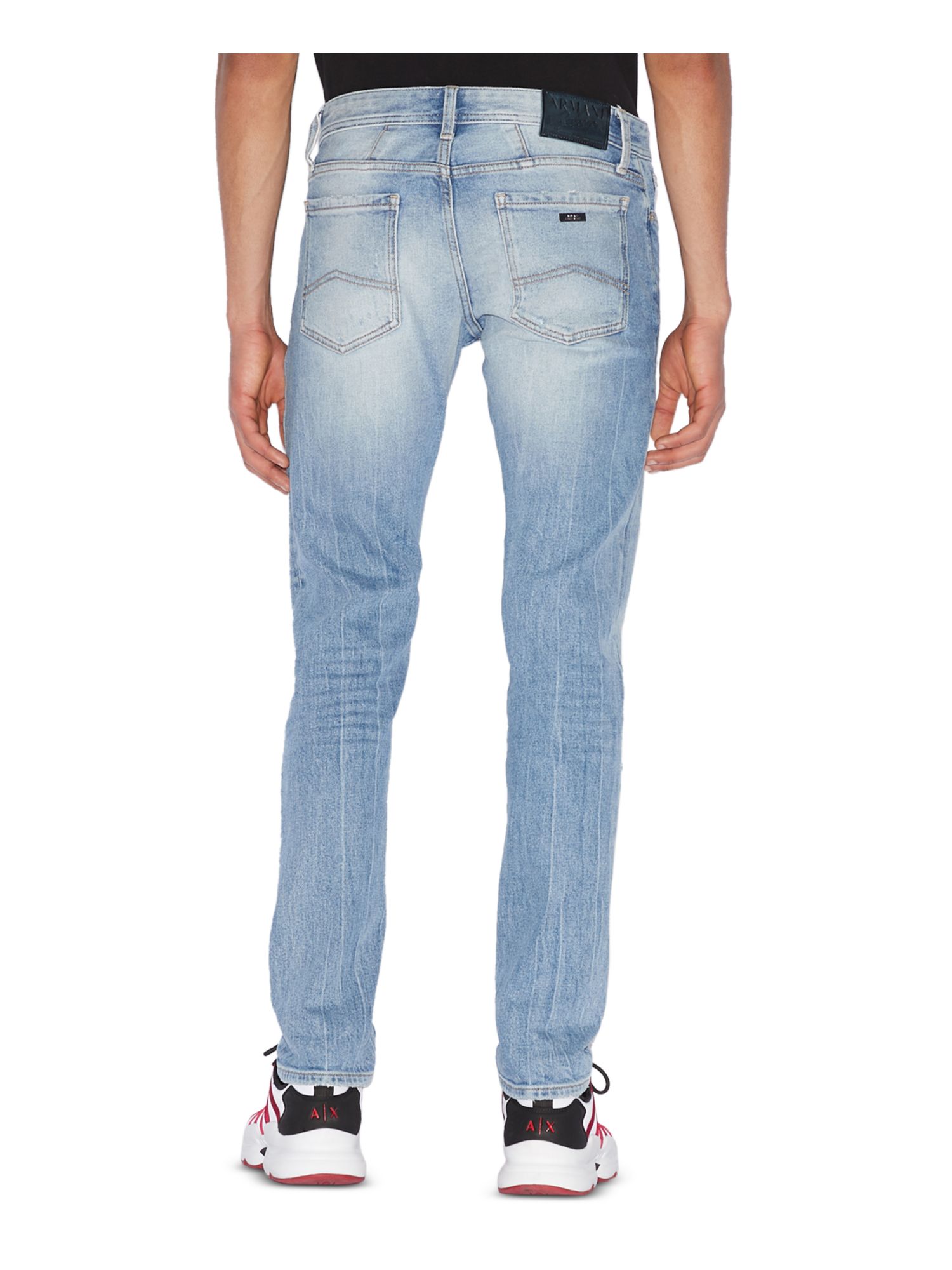 mens light blue armani jeans