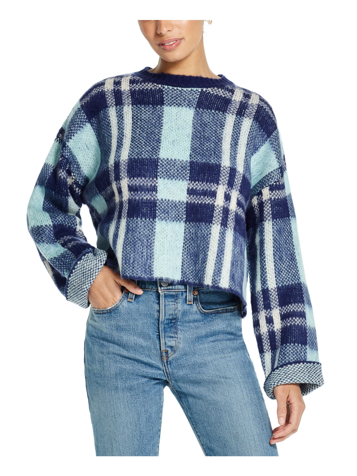WEATHERPROOF VINTAGE $69 Womens New Blue Crew Neck Long Sleeve Sweater XS B+B | eBay