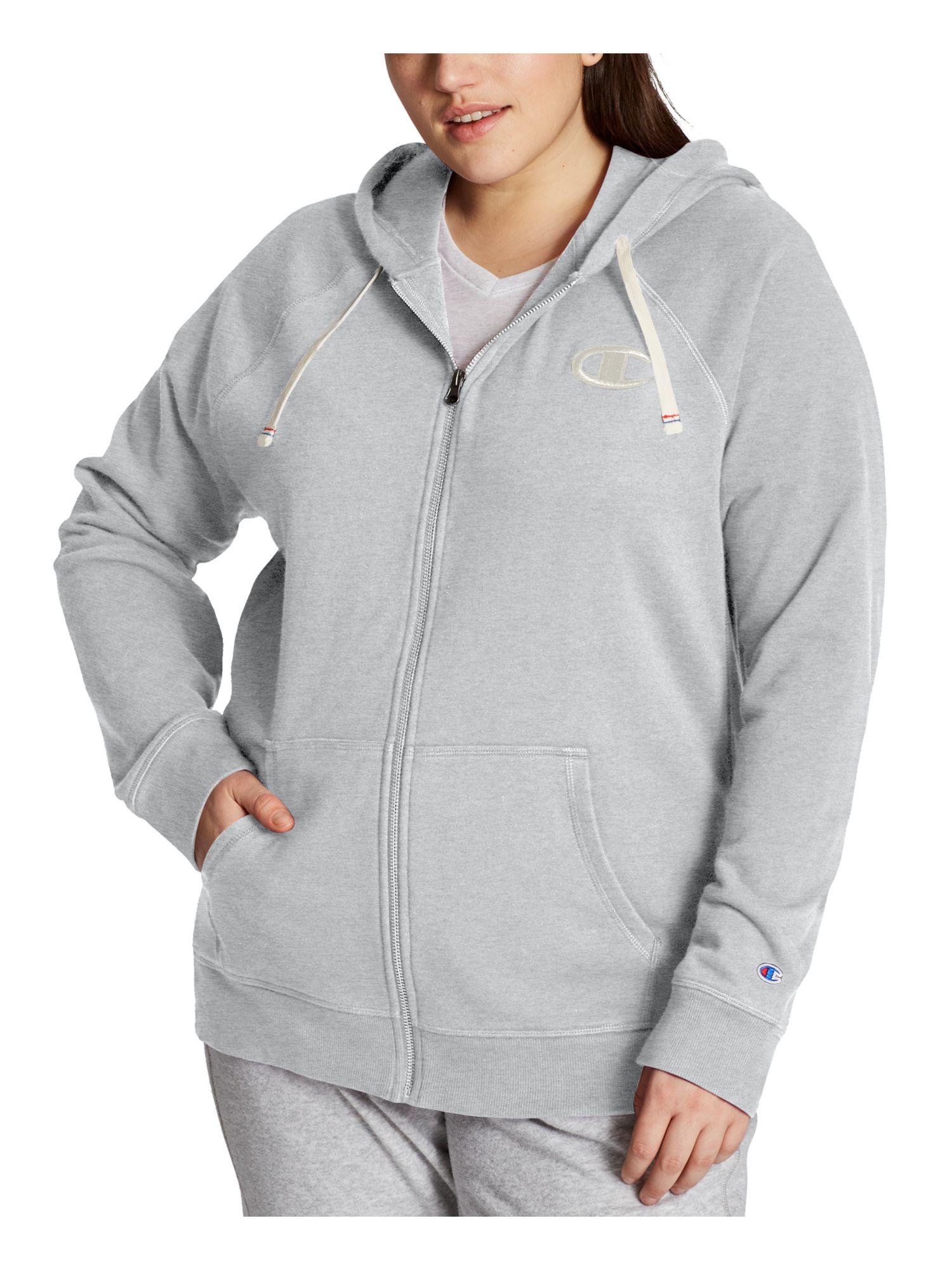 CHAMPION Womens Gray Zip Up Jacket Plus Size: 2X | eBay