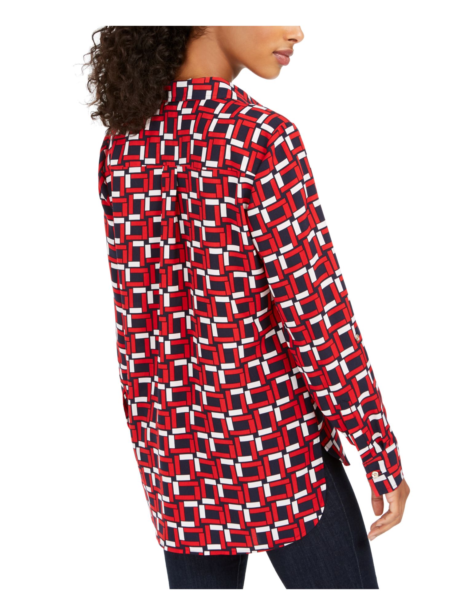tommy hilfiger red blouse
