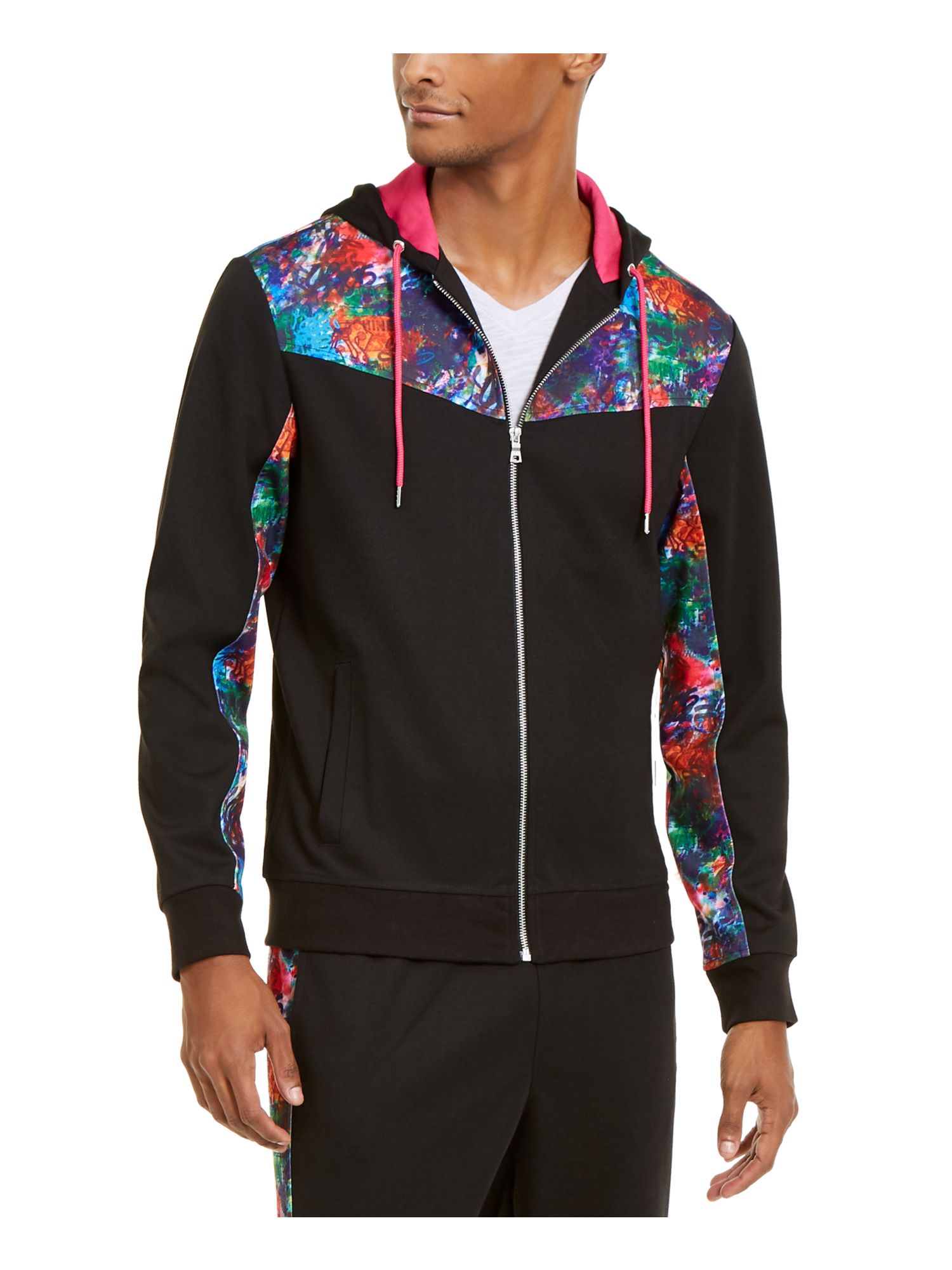 INC Mens Black Printed Jacket Size XXL eBay