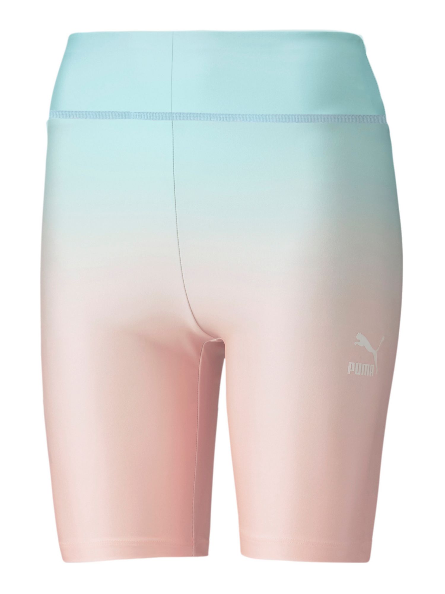 Женские синие эластичные шорты PUMA с цветным блоком Active Wear с завышенной талией XS