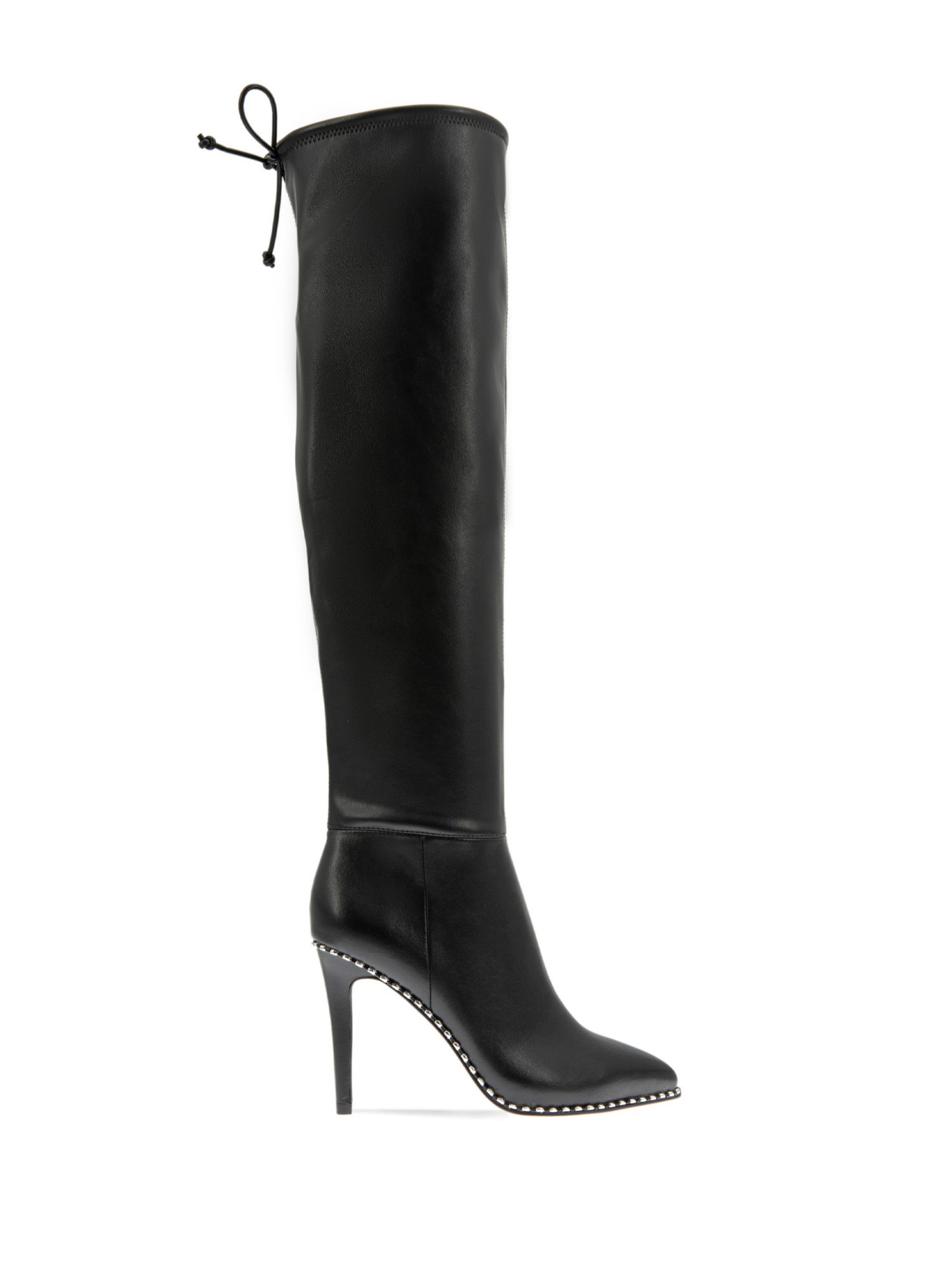 BCBGENERATION Womens Black Zipper Accent Hilanda Pointed Toe Stiletto Boots 6.5 detailed image 2