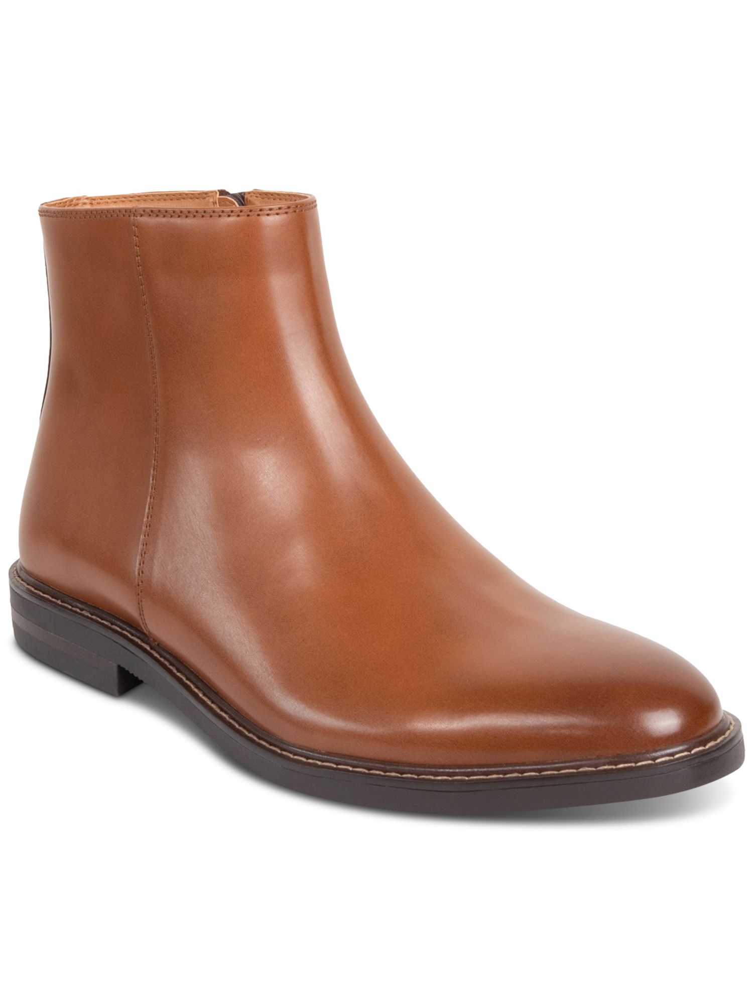 REACTION KENNETH COLE Mens Brown Comfort Ely Round Toe Block  display picture 3