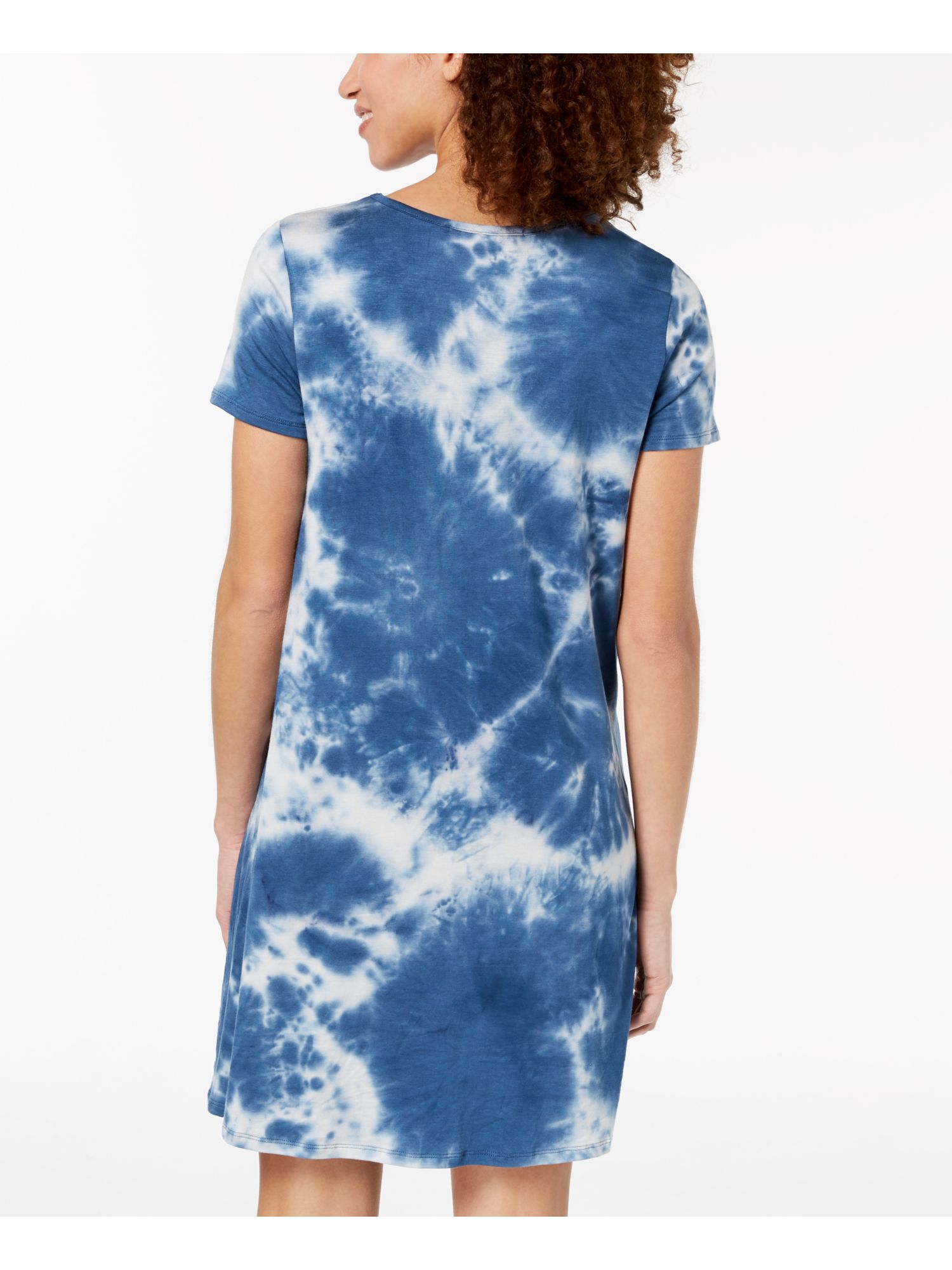 ONE CLOTHING Womens New 0125 Blue Tie Dye Mini Baby Doll Dress XL Juniors B+B eBay